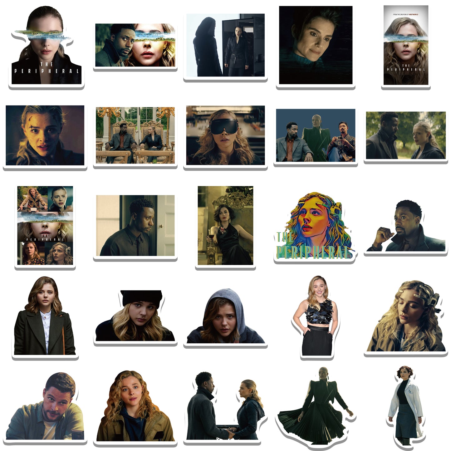 50pcs The Peripheral Stickers Cyberpunk Style TV Shows
