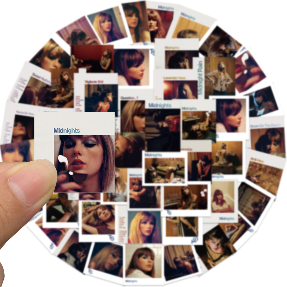 50pcs Midnights Postcard Stickers Taylor Swift Album
