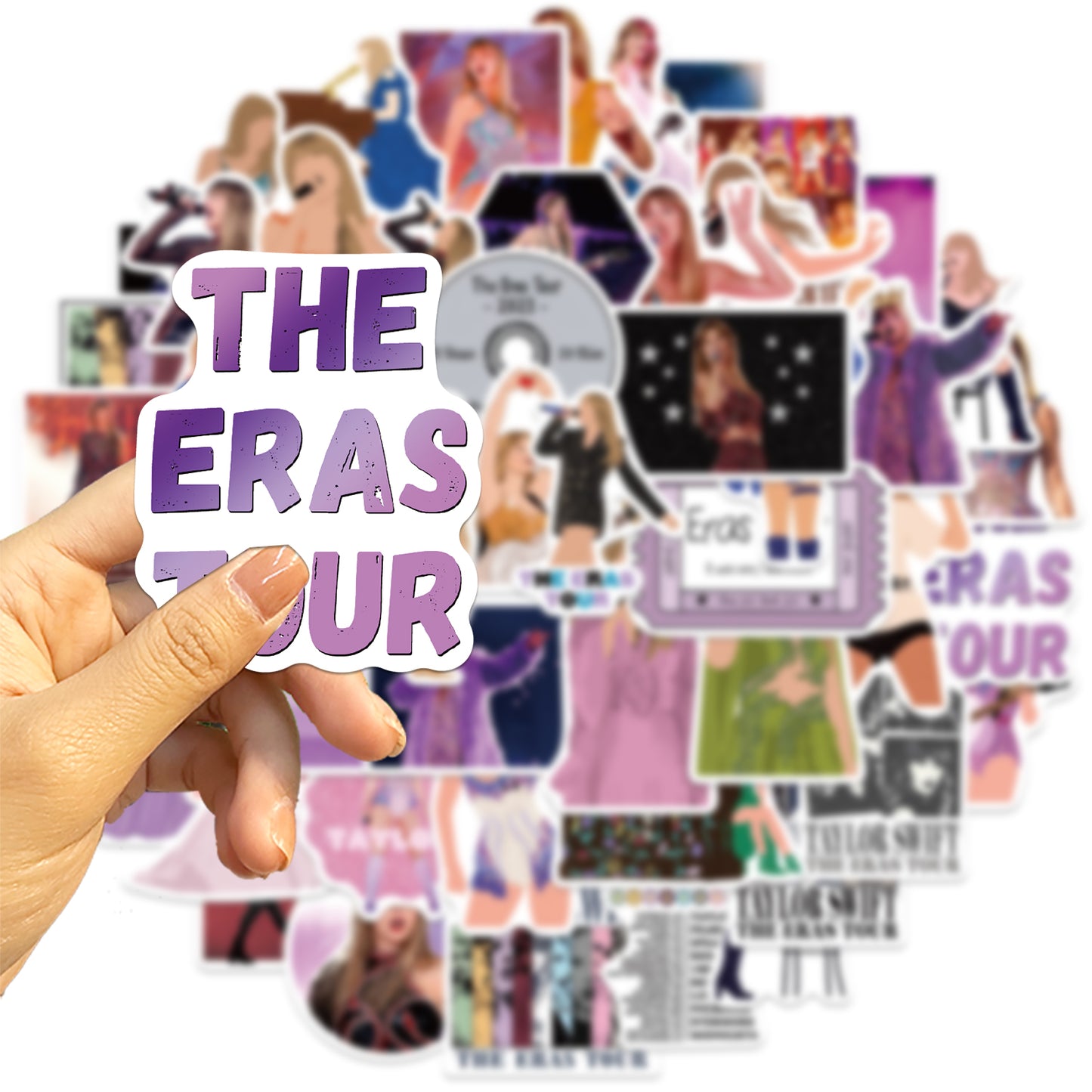 50pcs Taylor Swift The Eras Tour Stickers Pop Singer Concert Music