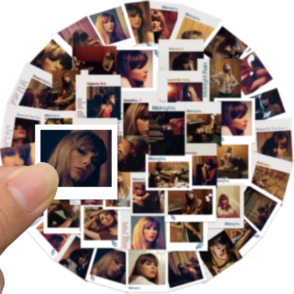 50pcs Midnights Postcard Stickers Taylor Swift Album