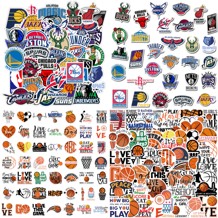 82pcs Sports Basketball Stickers