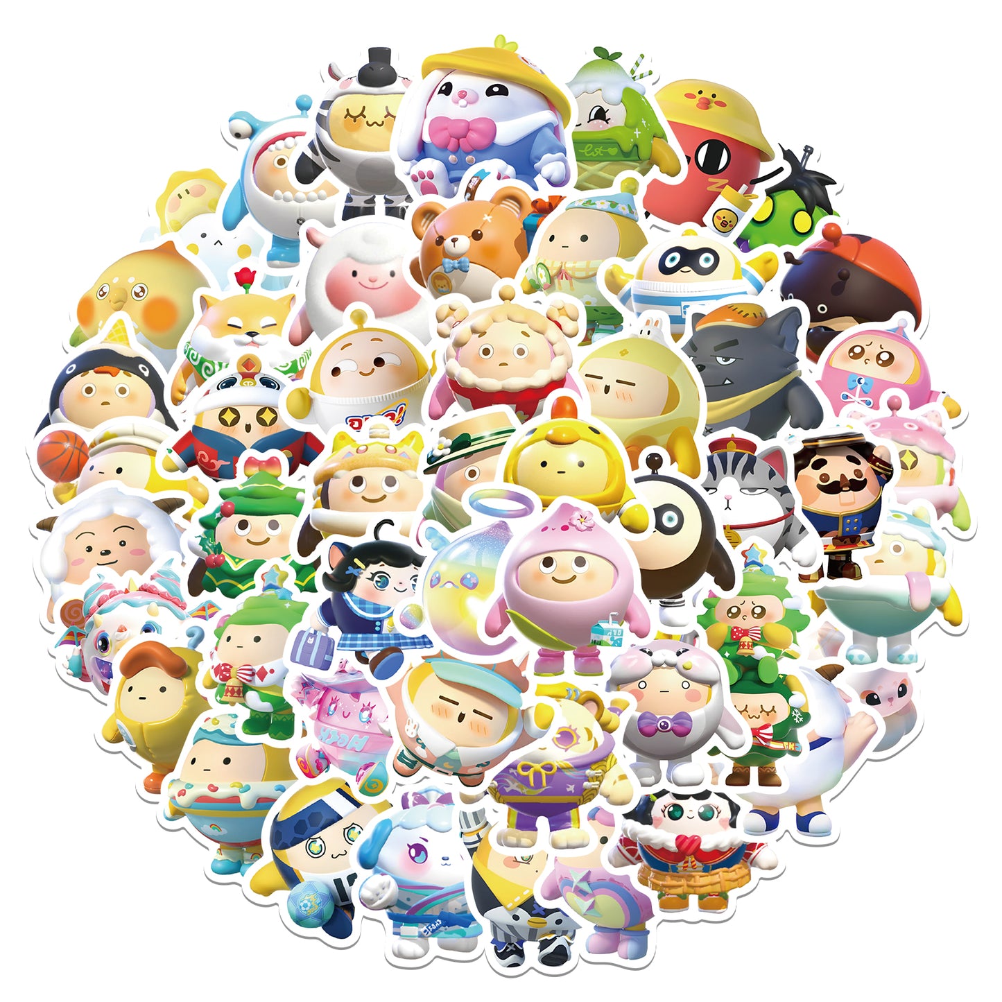 55pcs Eggy Party Stickers Gate-crasher Game