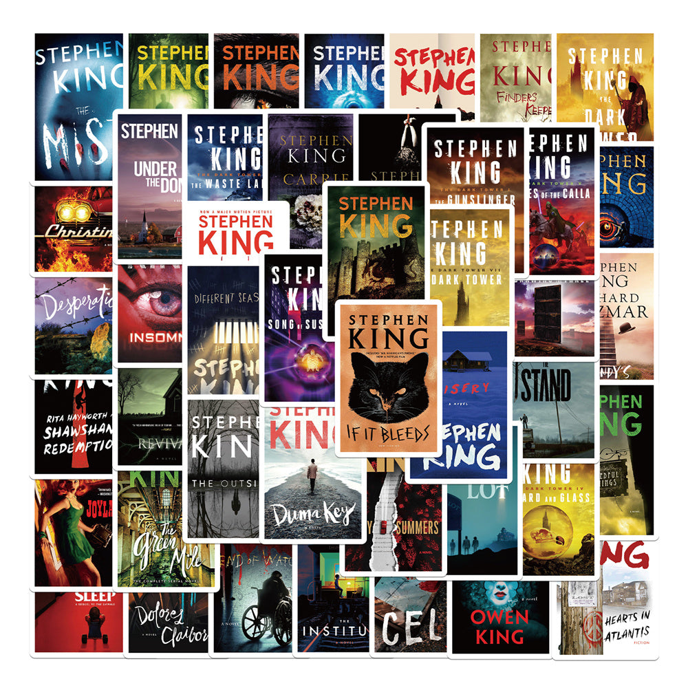 50pcs Stephen Edwin King Horror Novel Collection Stickers Dead Zone
