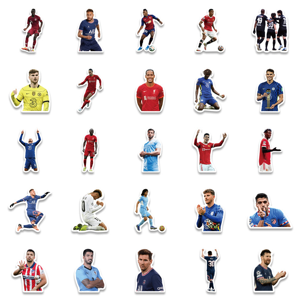 50pcs Soccer Stars Stickers
