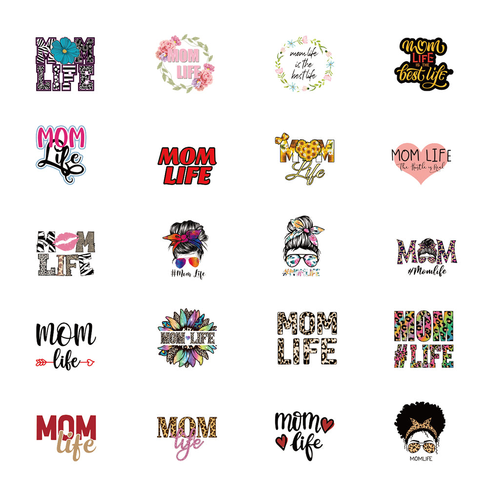 50pcs Mom Life Stickers Best Title