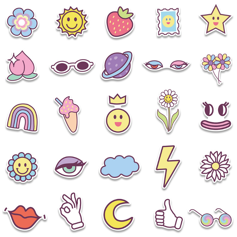 40pcs Cartoon INS Style Stickers Decor Notebook
