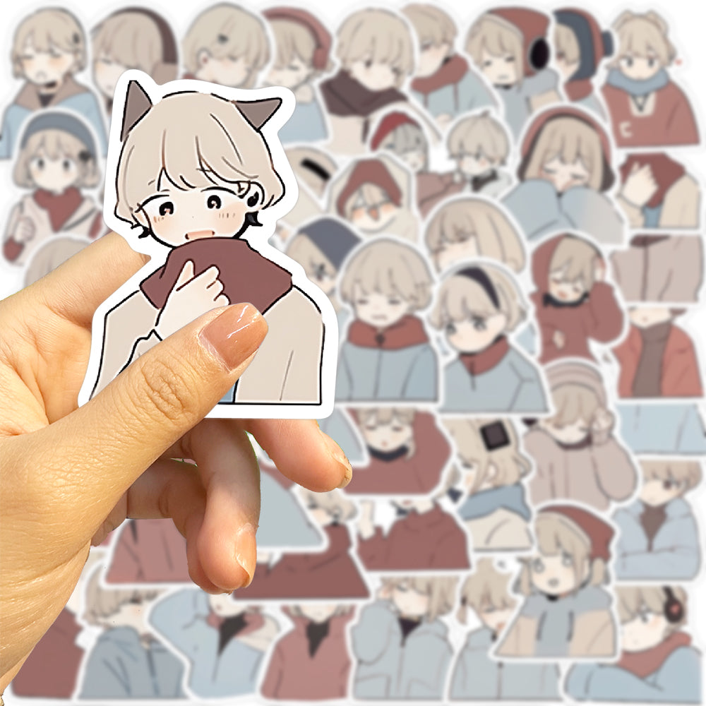 50pcs Cartoon Anime Couple Romance Stickers