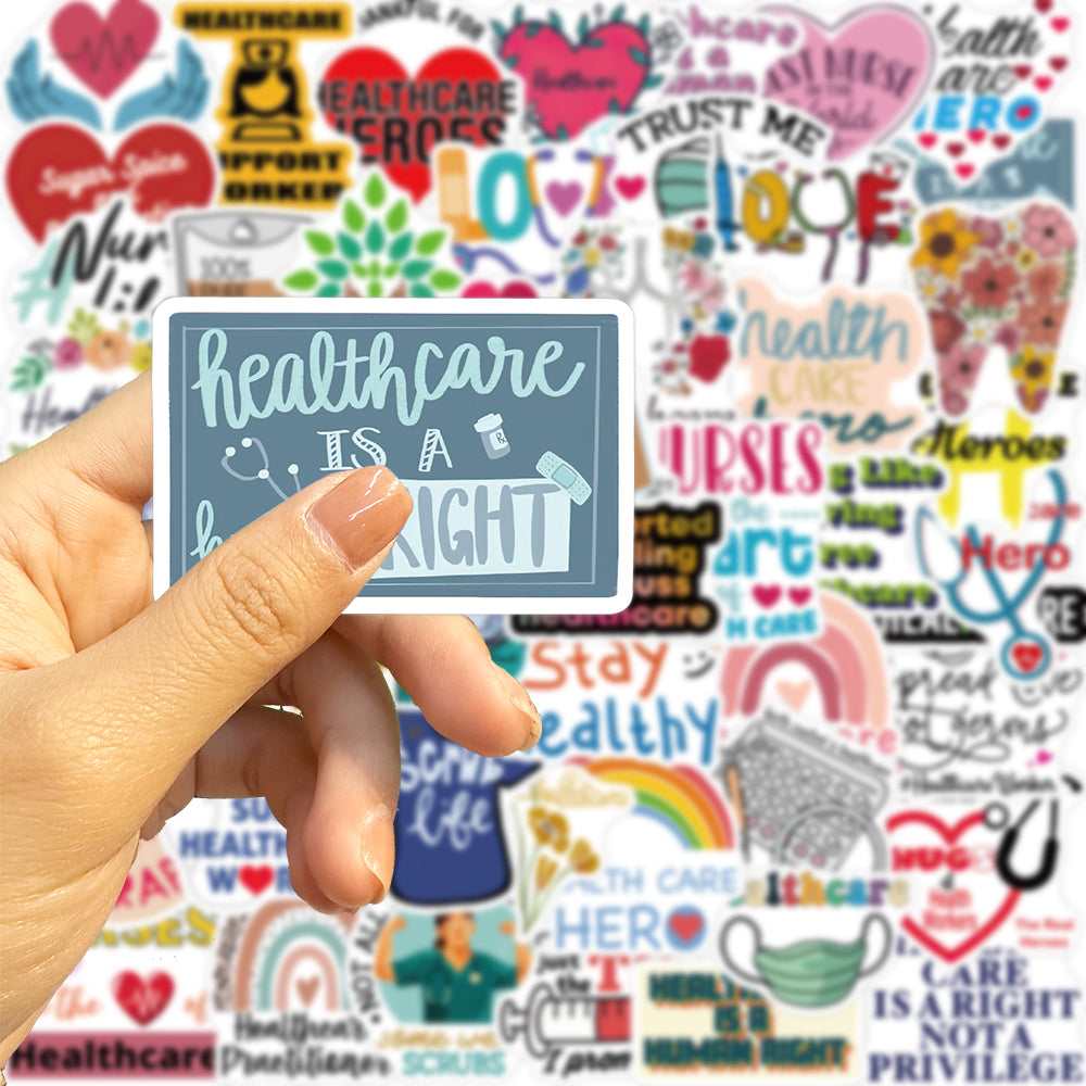 52pcs Healthcare Stickers Nurse Healthy Medical