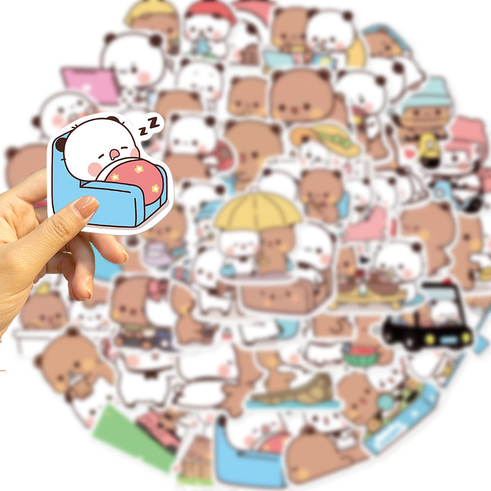 50pcs Cartoon Red Panda Stickers Cute Animals