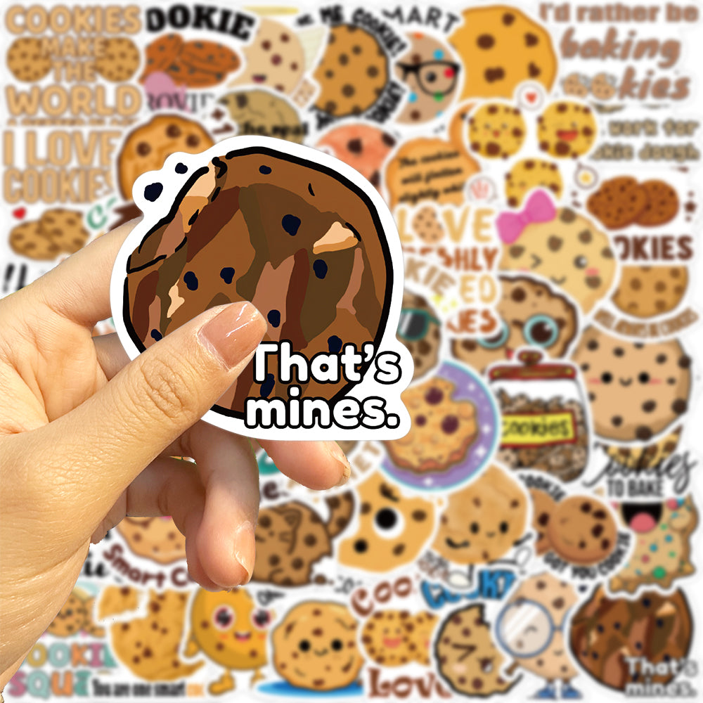 50pcs Cookie Stickers Sweet Food Eating