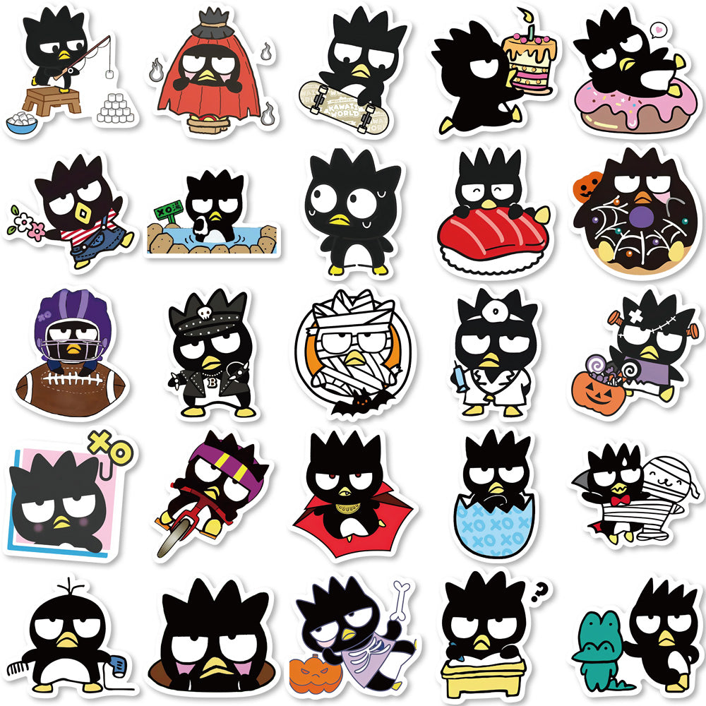 50pcs Cool Black & White Penguins 1 Stickers Cute Animals