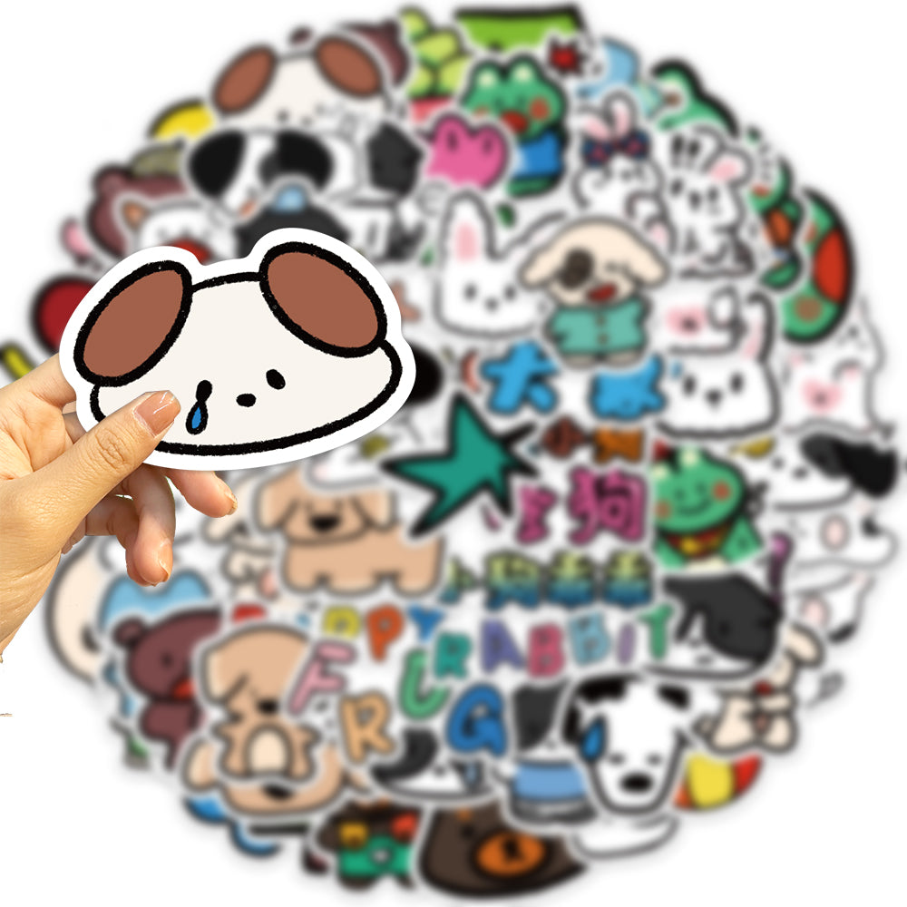65pcs Cartoon Cute Puppy Party Stickers