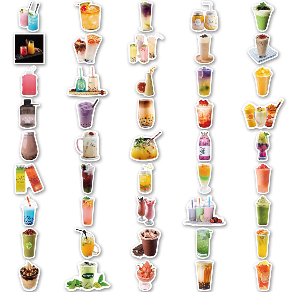 140pcs Milk Tea Stickers