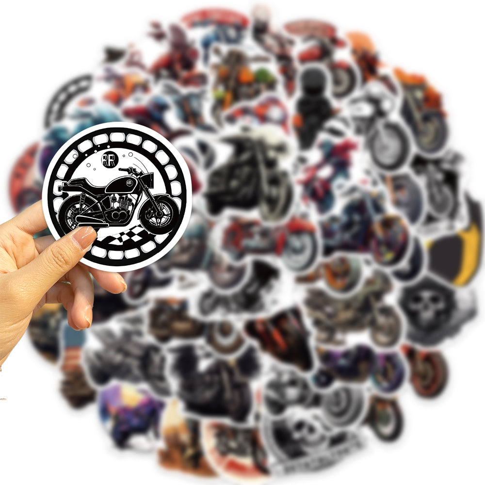 50pcs Cool Motorcycle Helmets Stickers Deatrltpato