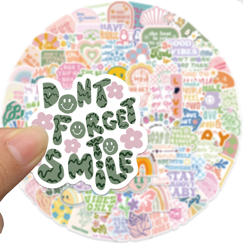 100pcs Danish Pastel Colorful Scandinavian Style Stickers