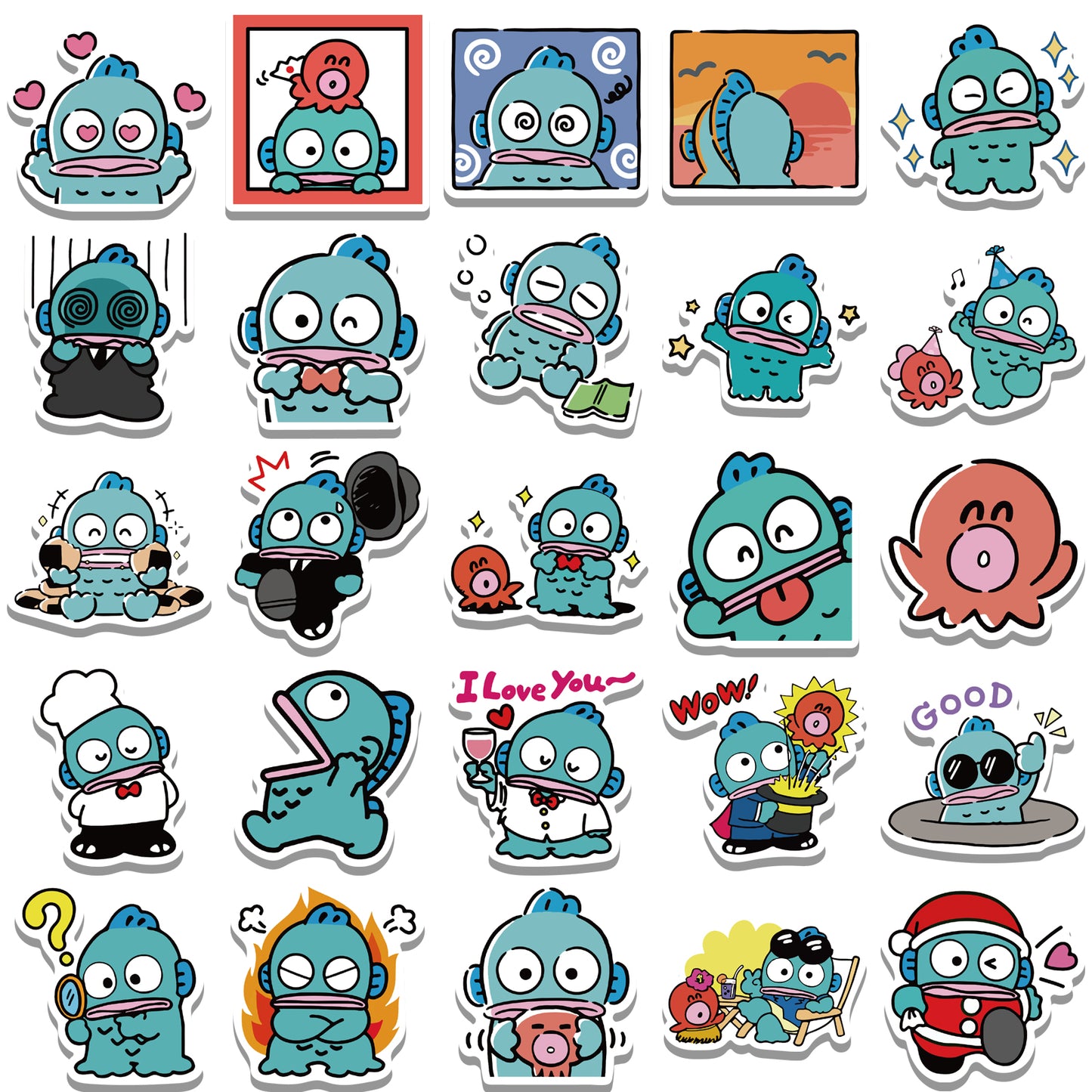 50pcs Sanrio Hendon Stickers Cute Cartoon