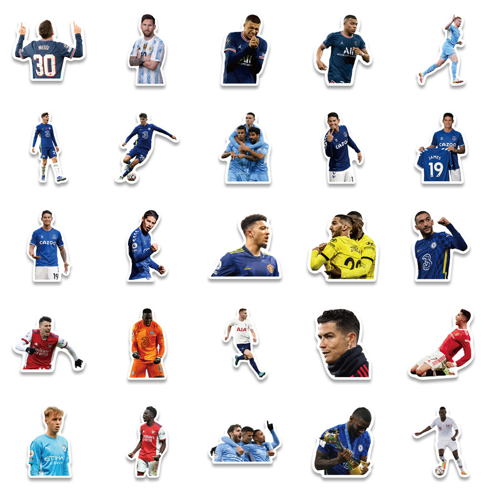 50pcs Soccer Stars Stickers