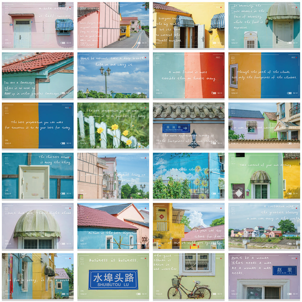 48pcs Rainbow Town Photo Happiness Chiku Stickers
