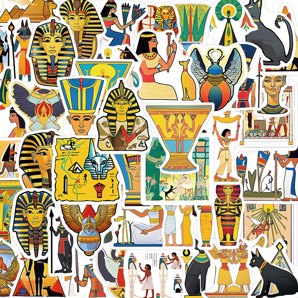 50pcs Ancient Egypt Style Sphinx Stickers