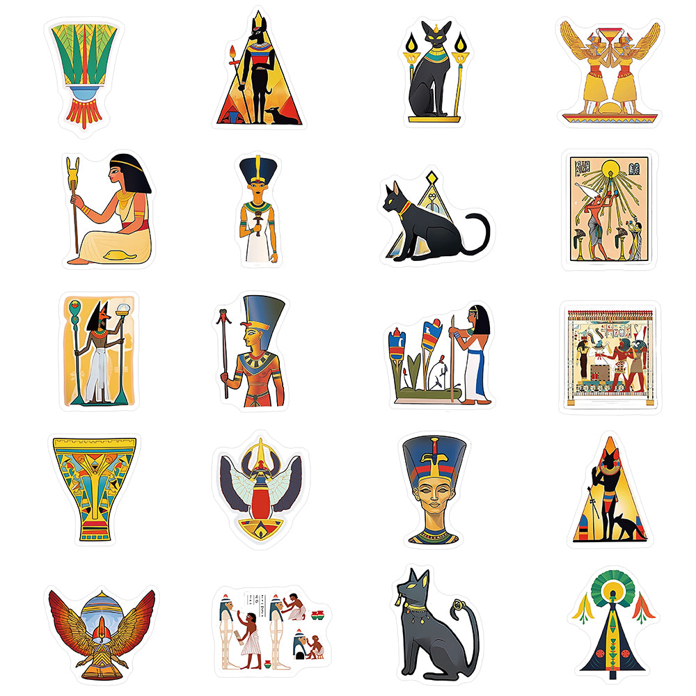 50pcs Ancient Egypt Style Sphinx Stickers