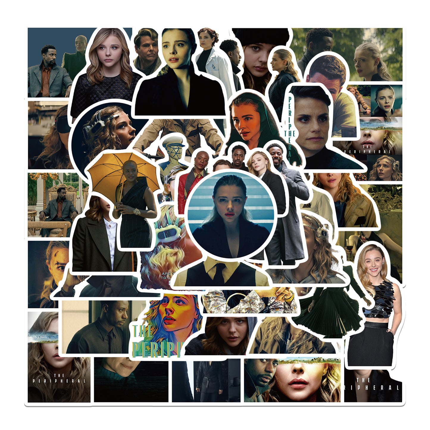 50pcs The Peripheral Stickers Cyberpunk Style TV Shows