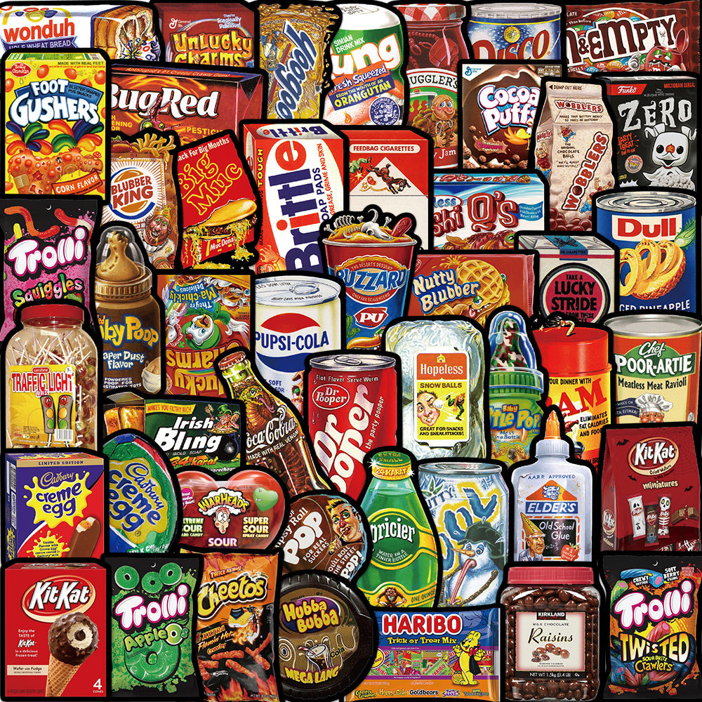 48pcs Snacks Sweet Suger Stickers