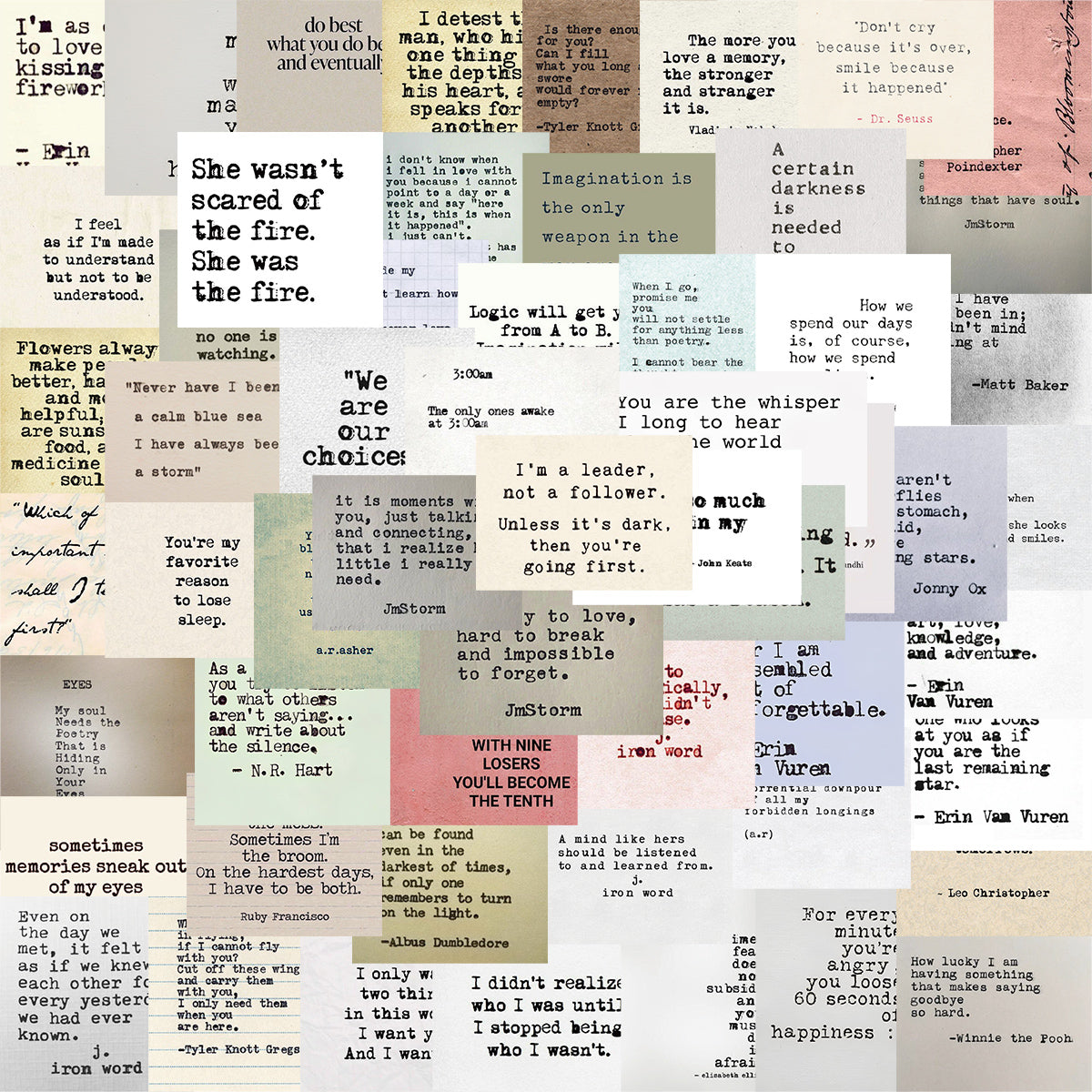 60pcs Vintage Famous Quotes 2 Stickers Memo Note