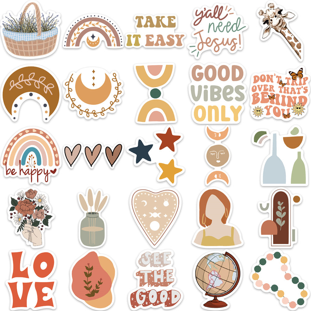 50pcs Bohemian 4 Stickers