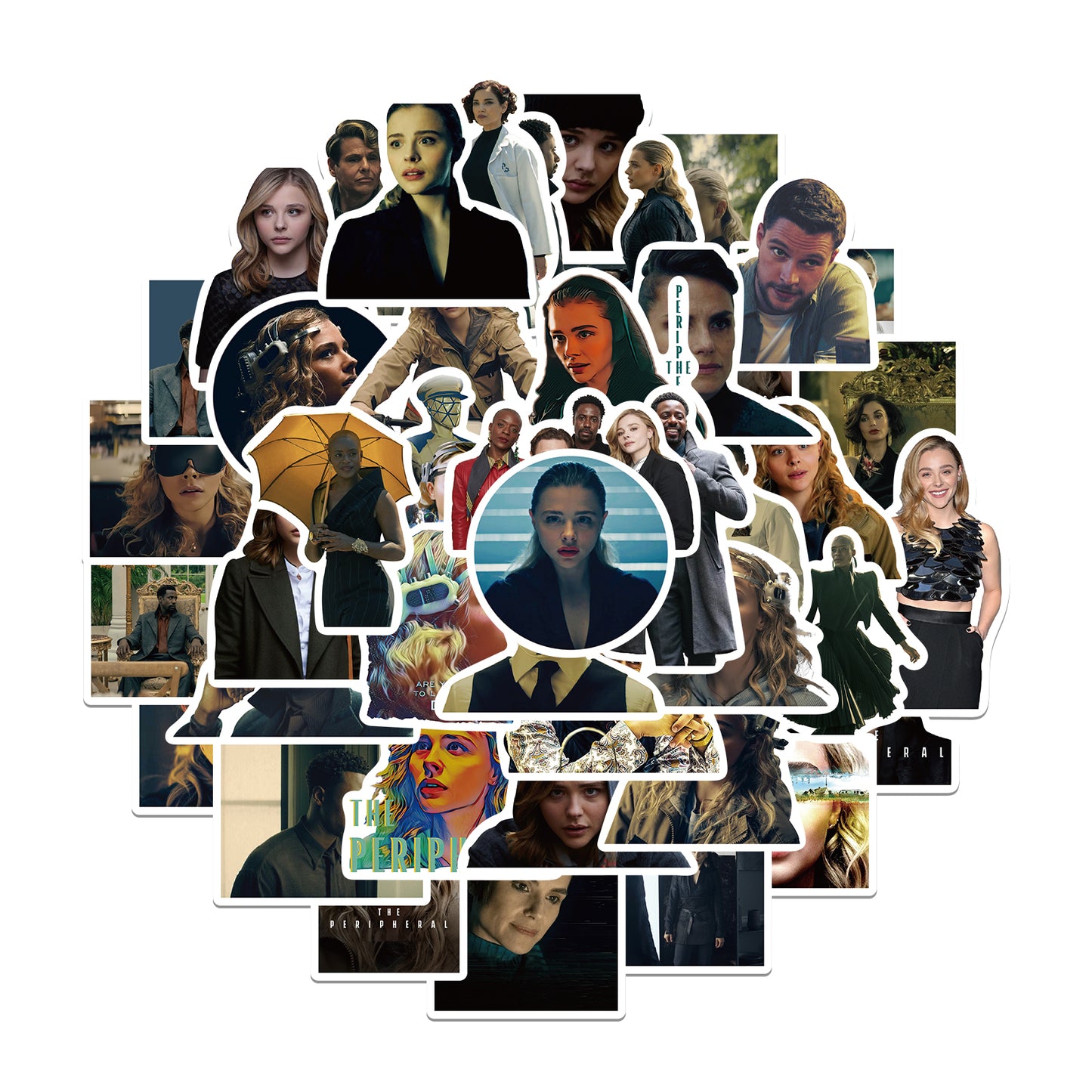 50pcs The Peripheral Stickers Cyberpunk Style TV Shows
