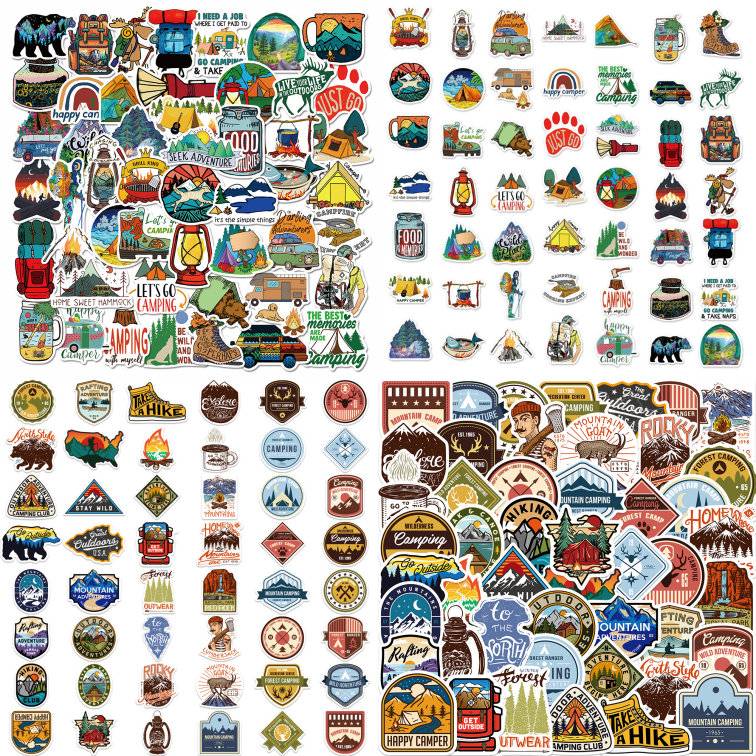 98pcs Outdoor Camping Camper Tents Stickers