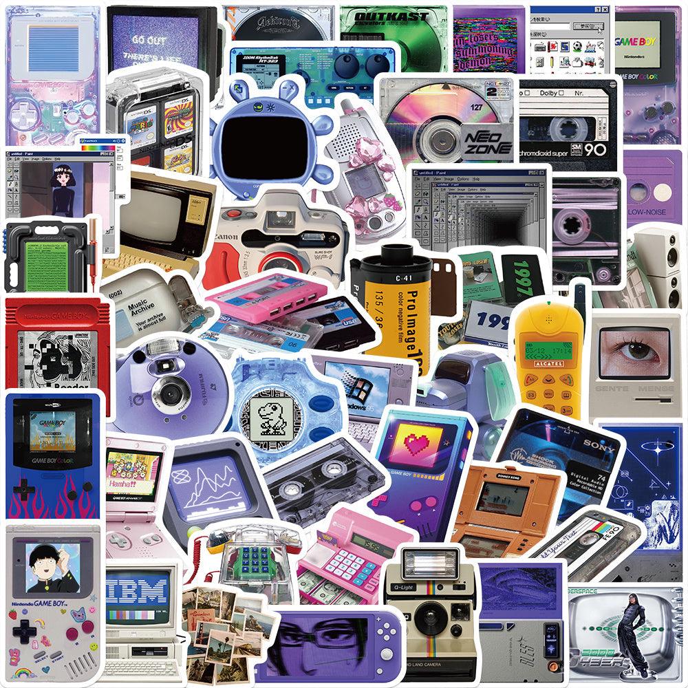 50pcs Retro Devices Stickers