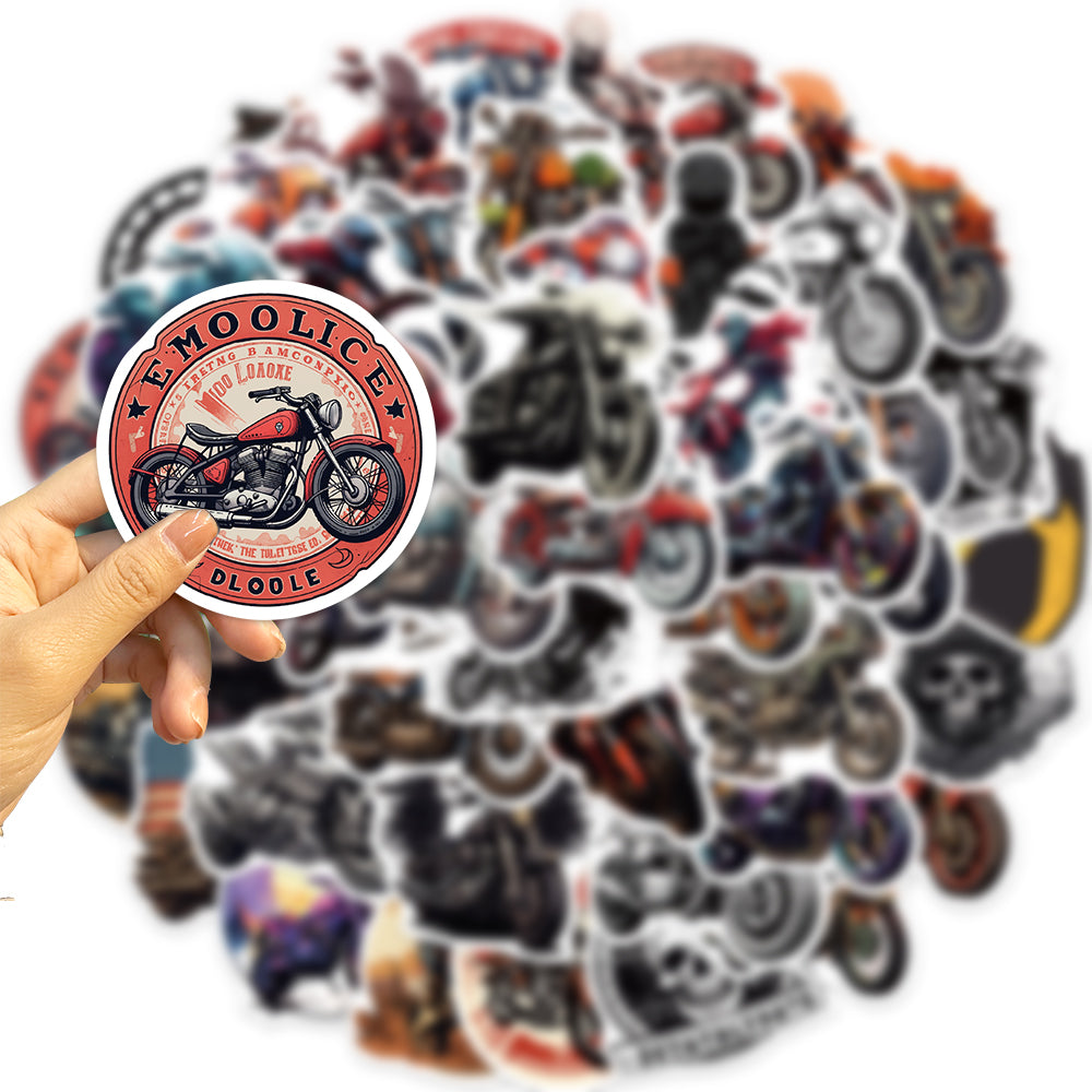 50pcs Cool Motorcycle Helmets Stickers Deatrltpato