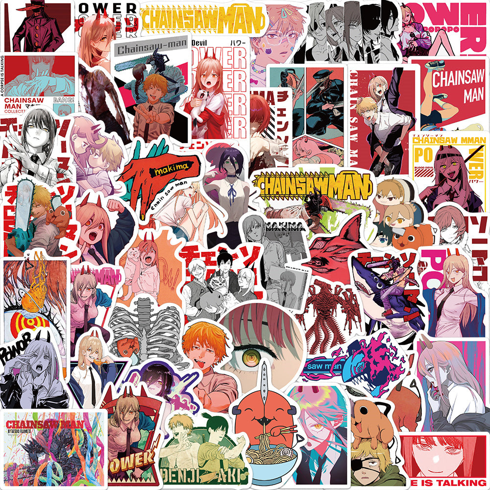 50pcs Chainsaw Man 2 Japan Anime Stickers