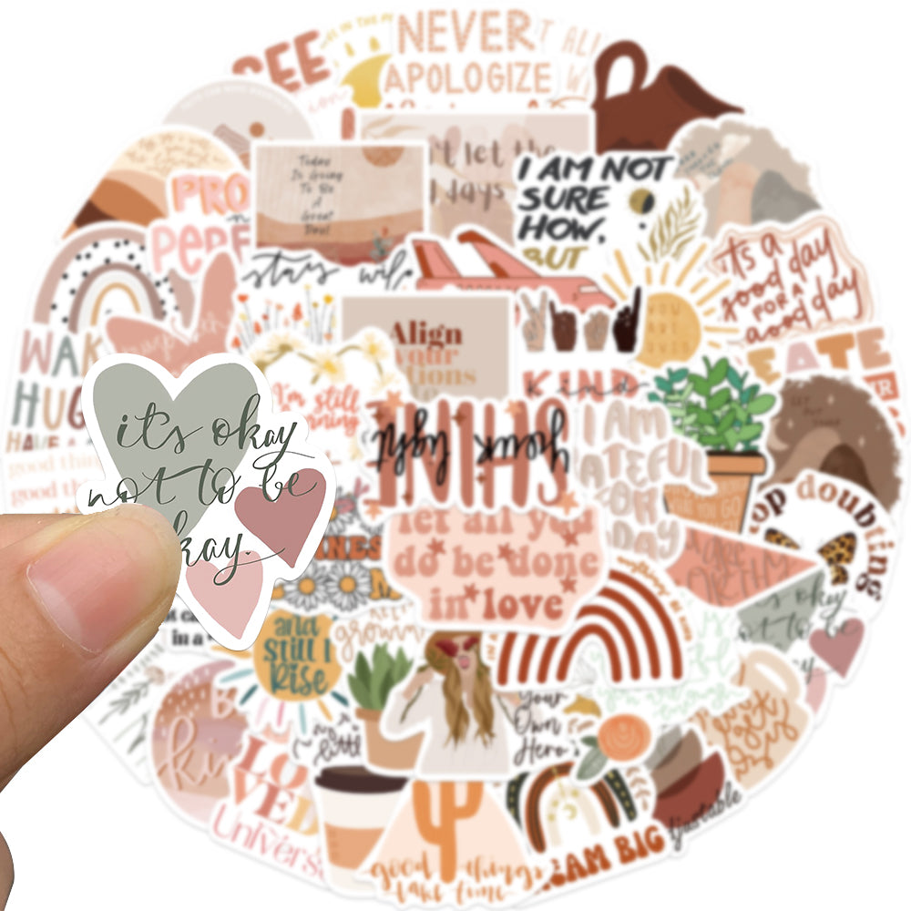 100pcs Bohemian Style Stickers Gypsy Freedom Style Art
