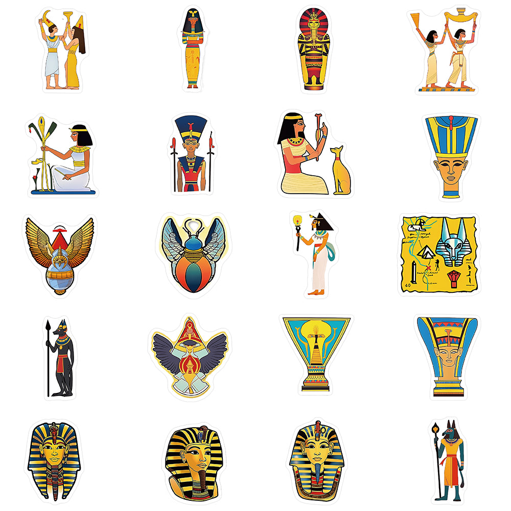 50pcs Ancient Egypt Style Sphinx Stickers