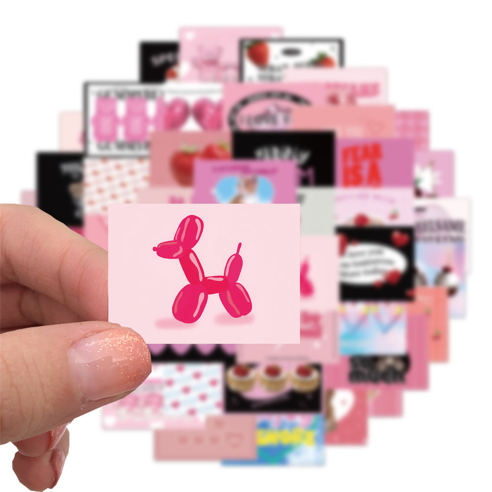 53pcs Strawberry Bear Cherry Cake Stickers