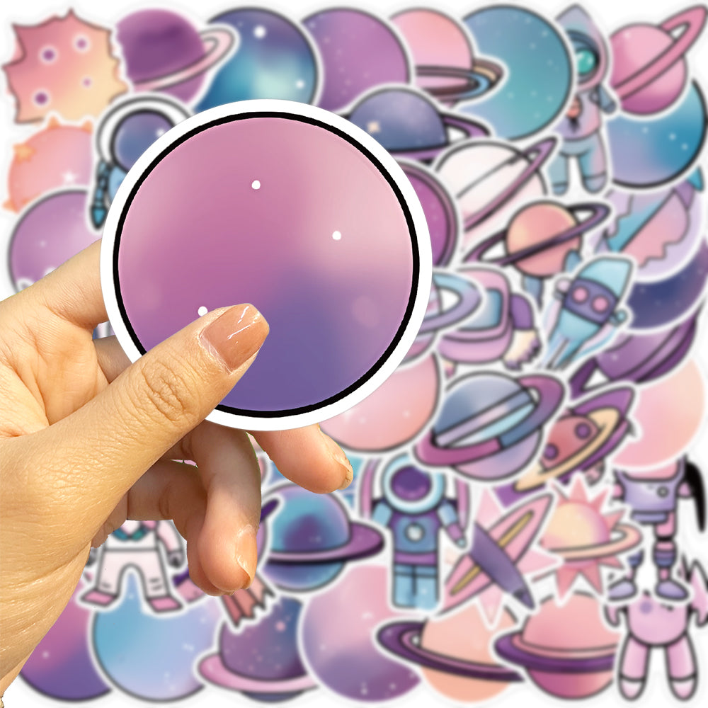 50pcs Planet Astronauts Rocket Stickers