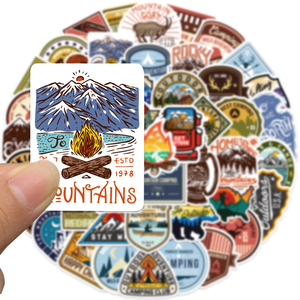 98pcs Outdoor Camping Camper Tents Stickers