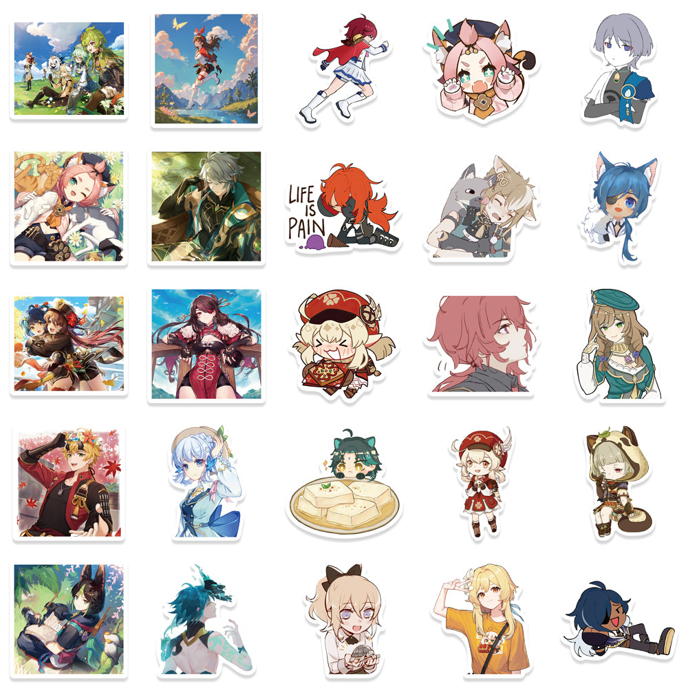50pcs Genshin Impact 1 Stickers RPG Game