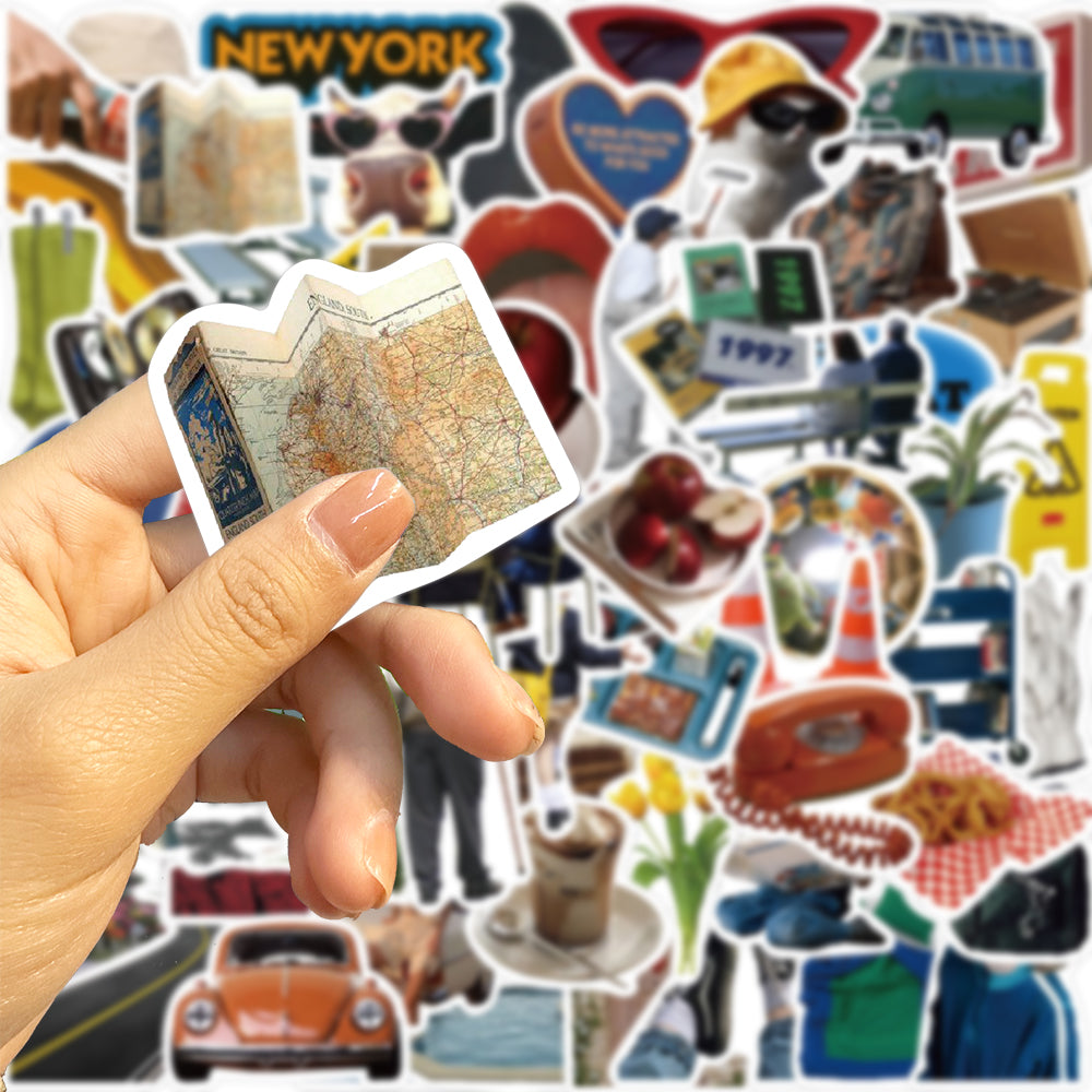 63pcs Life Goods INS Style Stickers Telephone Button