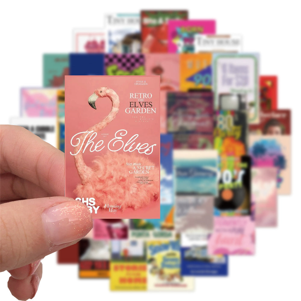 40pcs Retro 90's Style Cover Stickers