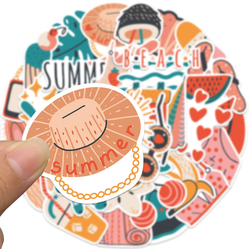 39pcs Summer INS Stickers Ice-Cream Beach Watermelon