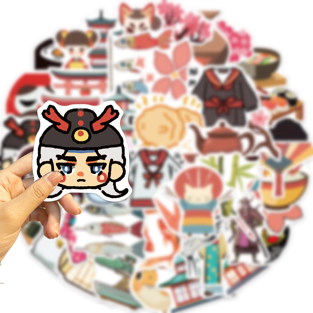 50pcs Japan Style Sashimi Acclimatize Stickers
