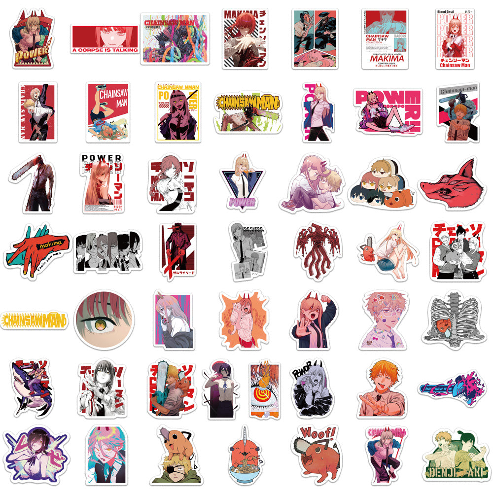 50pcs Chainsaw Man 2 Japan Anime Stickers