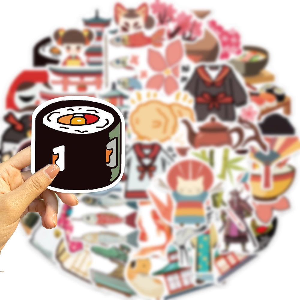 50pcs Japan Style Sashimi Acclimatize Stickers