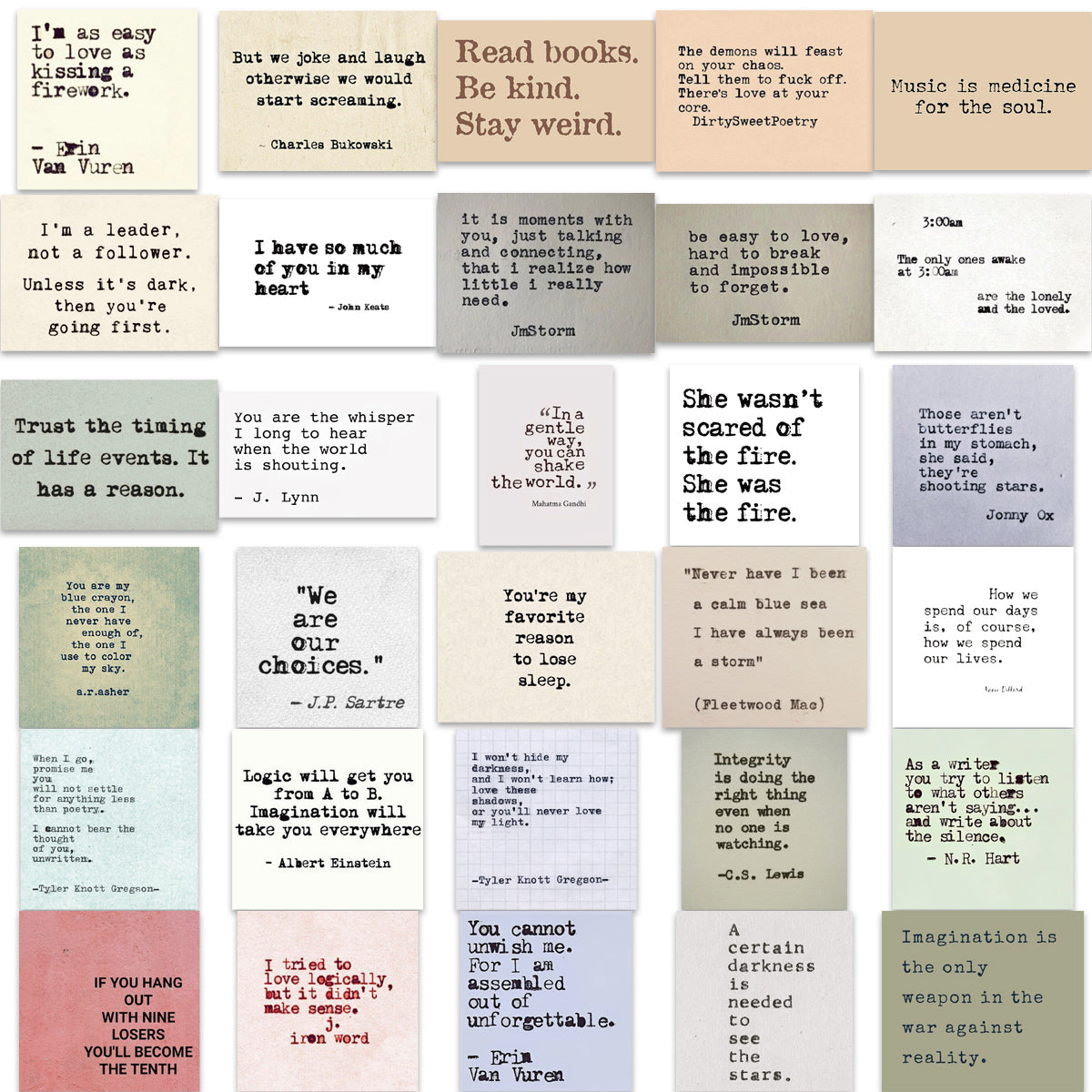 60pcs Vintage Famous Quotes 2 Stickers Memo Note