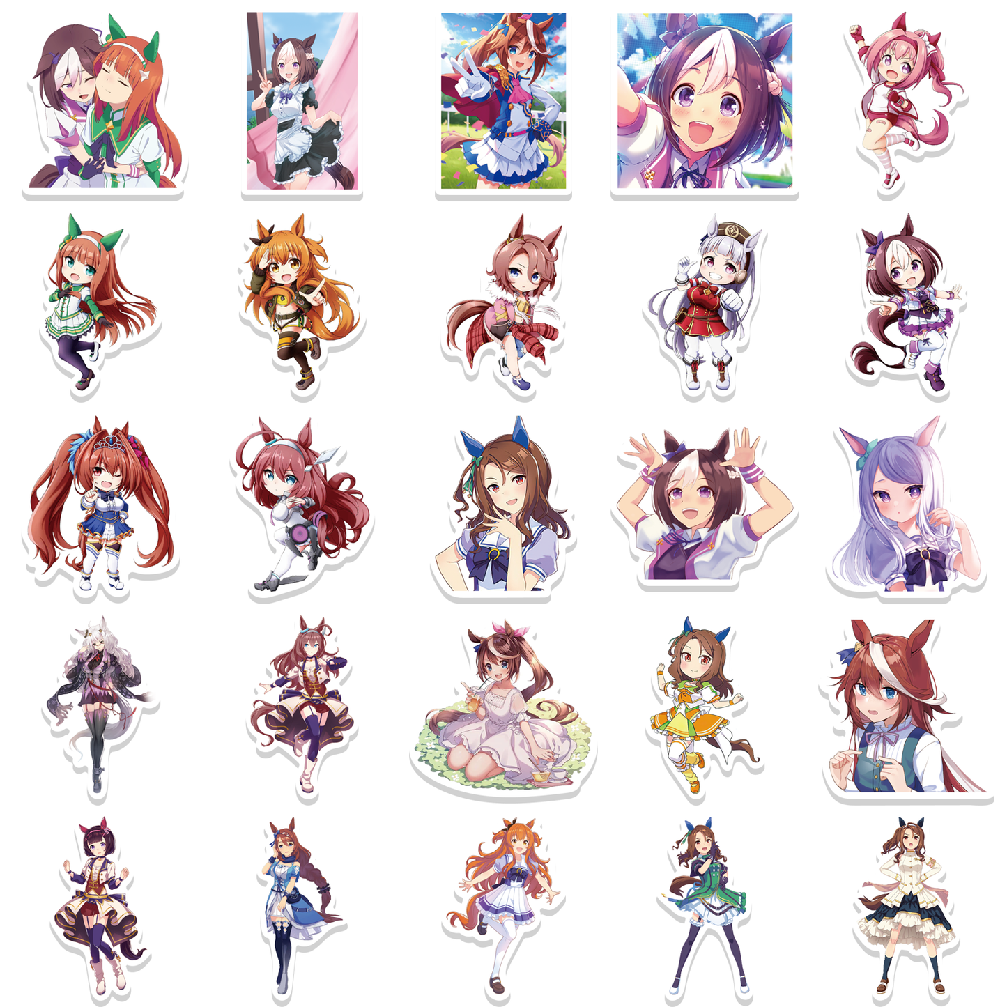50pcs Pretty Derby Stickers
