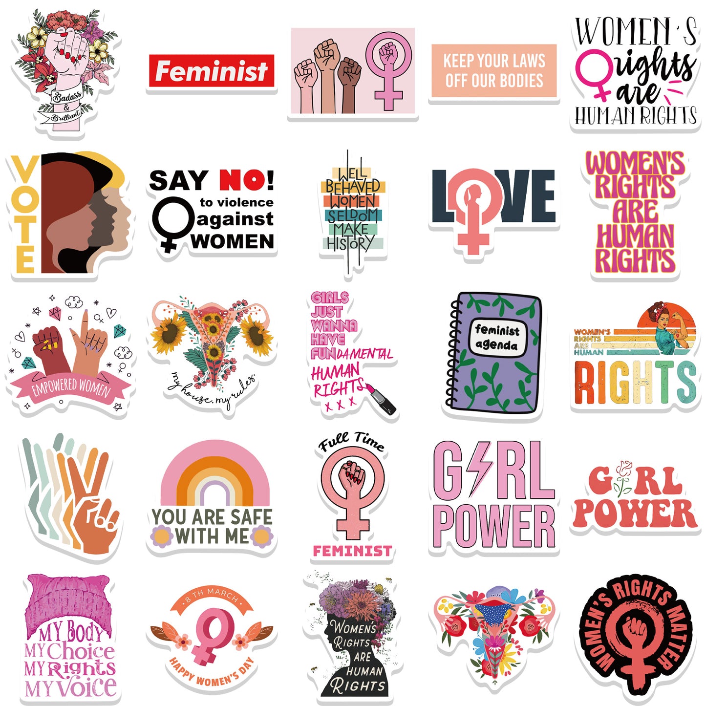 50pcs Feminism 1 Stickers