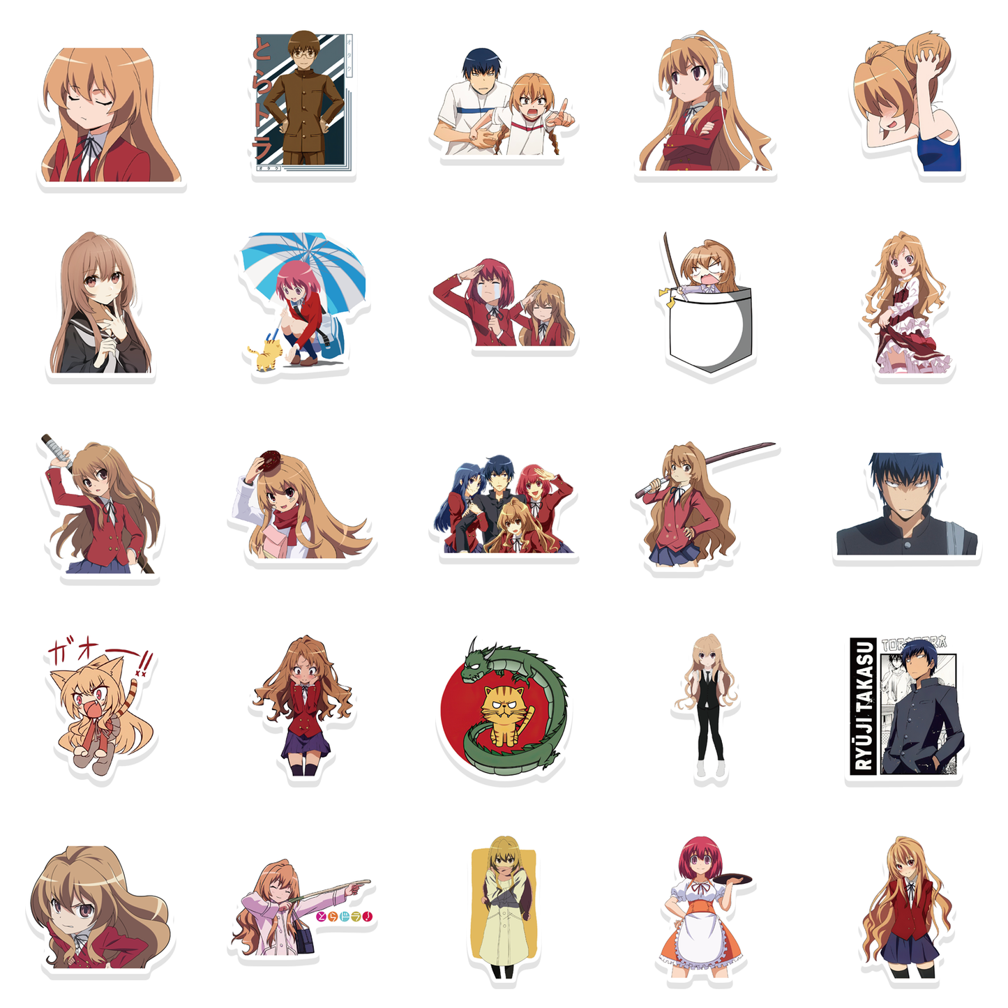 50pcs TIGER×DRAGON! Stickers