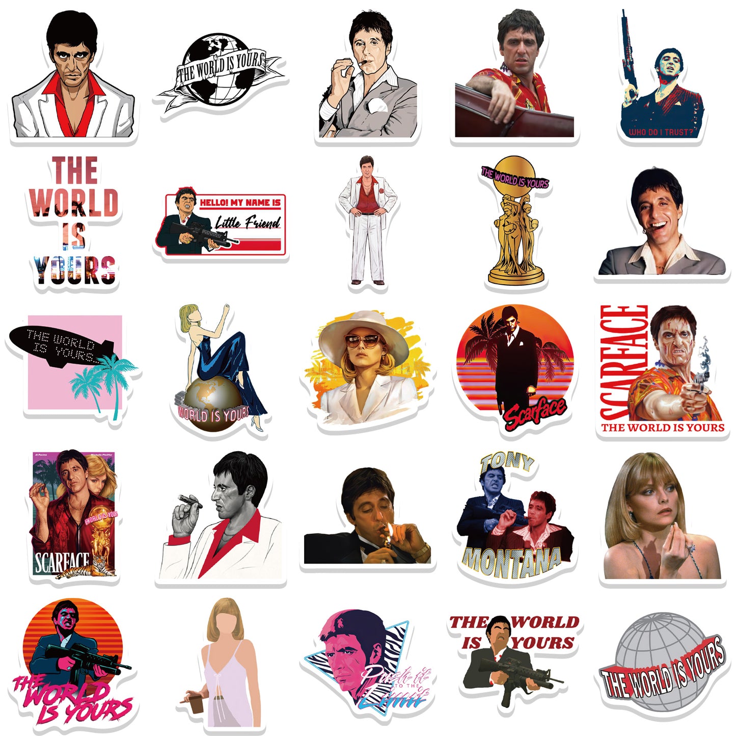 50pcs Scarface Stickers